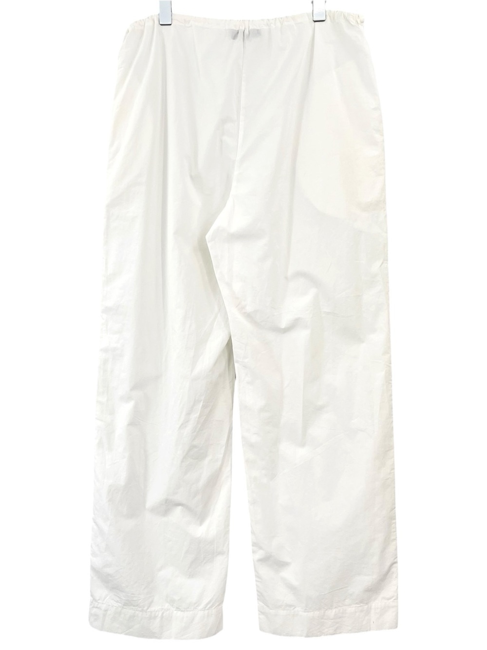 NU SWIM Rego Pants - White Organic Cotton Loose Fit Versatile Straight Leg Pants - Picture 5 of 14